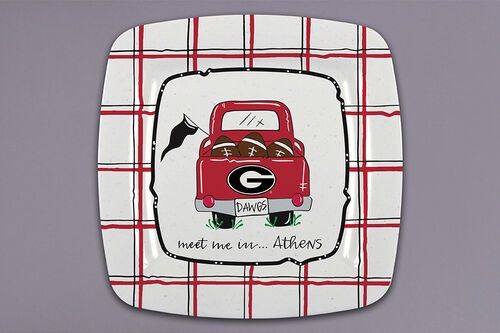 University of GA  Truck Square Plate