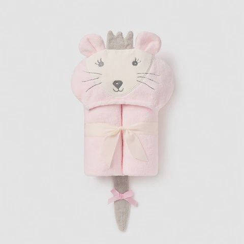 Mouse Hooded Baby Bath Wrap