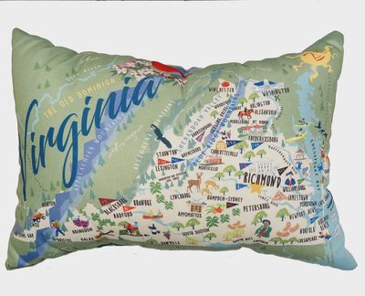 Galleyware Virginia lumbar pillow in 14x20 size displayed against a neutral background, showing the pillow's front design and construction