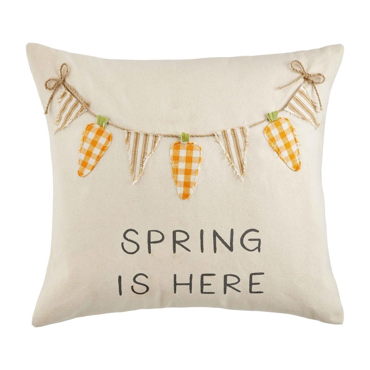 Carrot Banner Applique Pillow