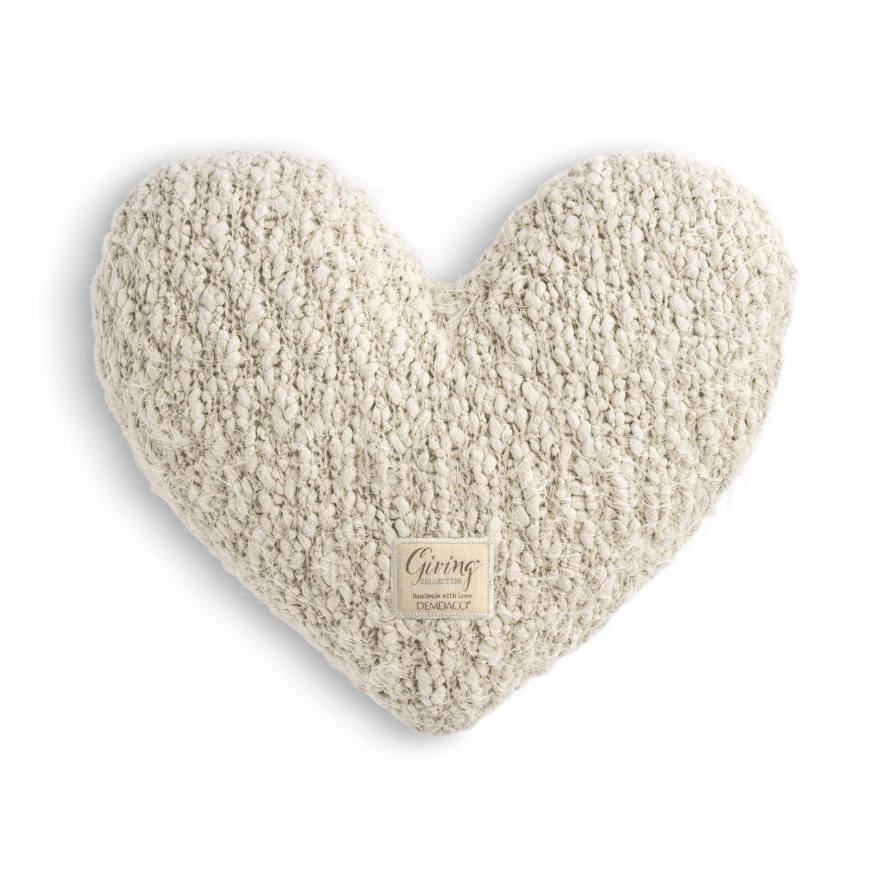 Cream Giving Heart Weighted Pillow