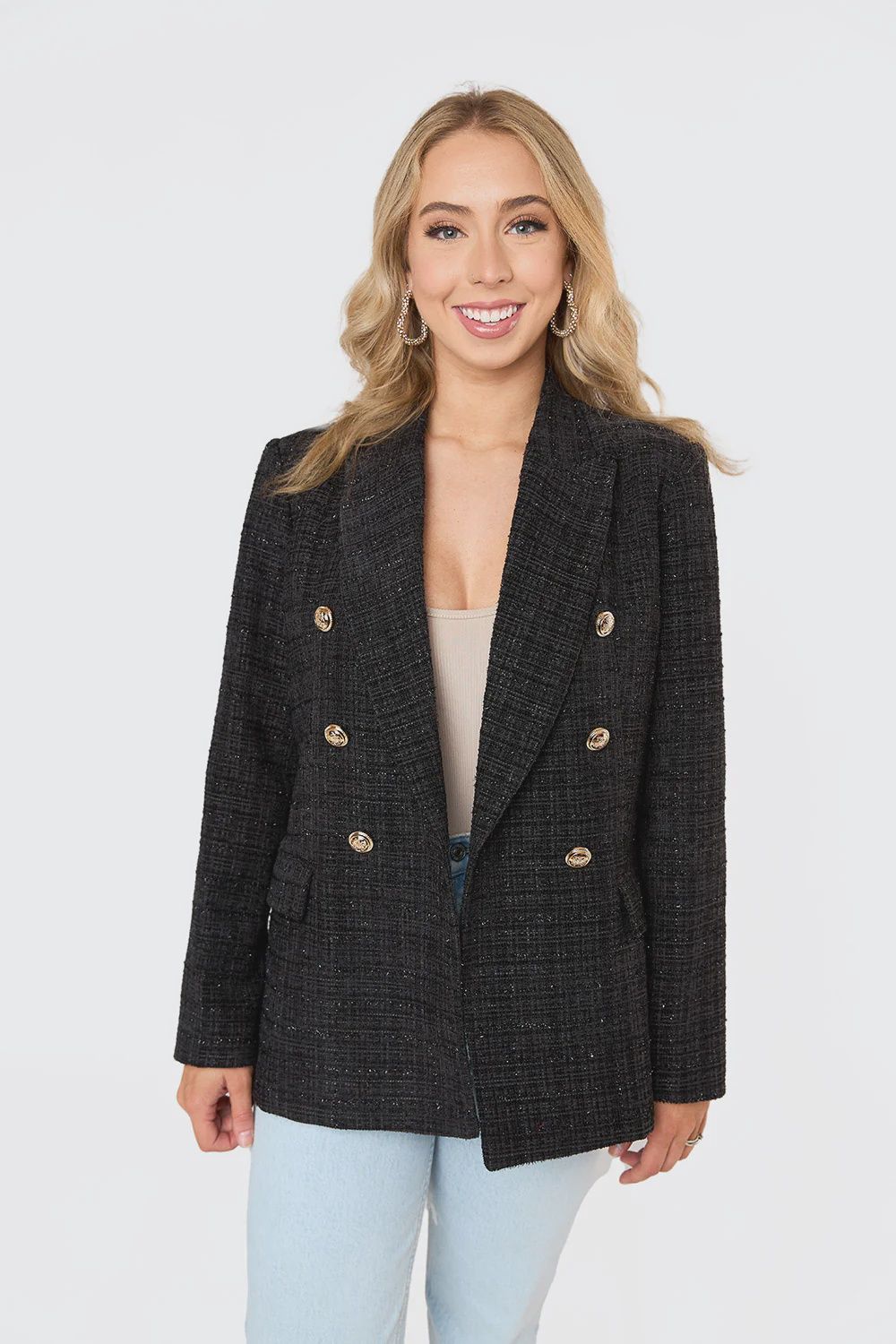 Tucker Tweed Blazer - Black Ice