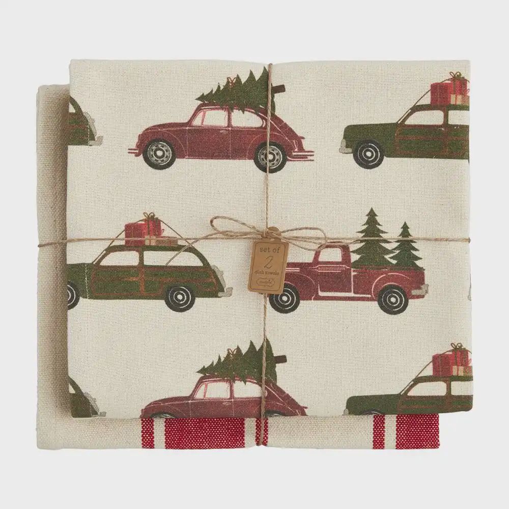 Car Christmas Farm Towel Set