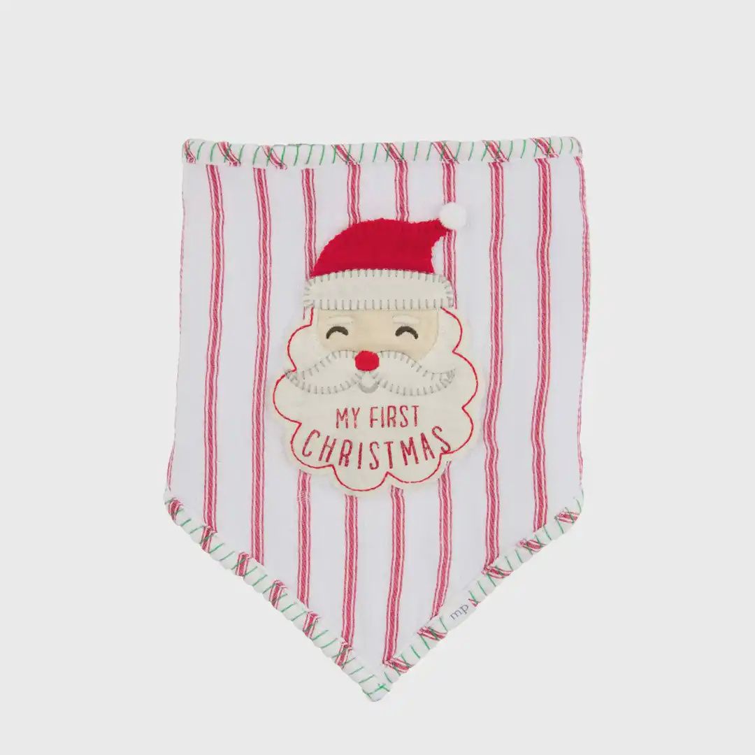 Santa My First Christmas Bib
