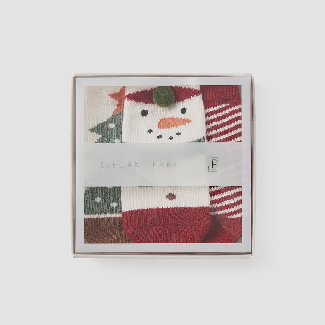 Holiday Non Slip Baby Sock Set 3pk