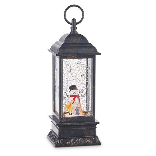 11&quot; Snowman Musical Lighted Water Lantern