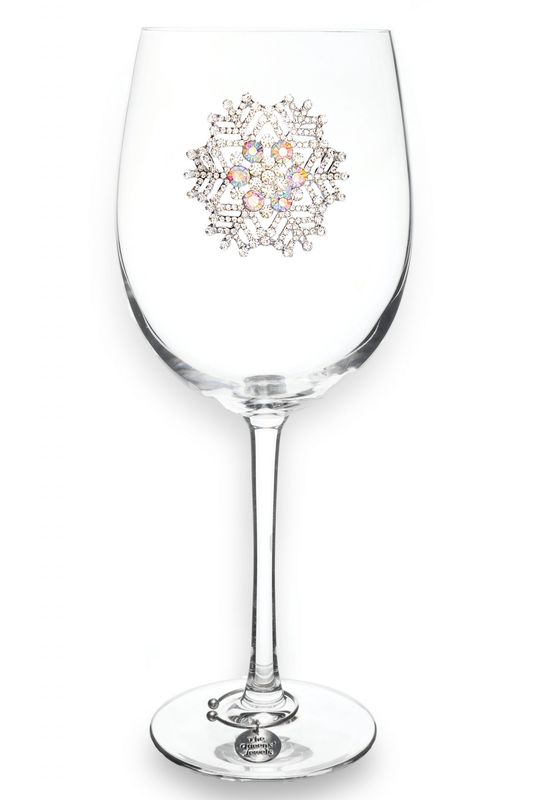 STEMMED SNOWFLAKE WINE GLASS
