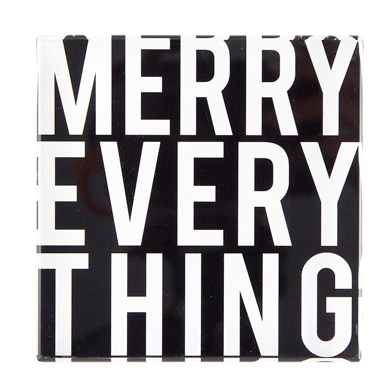 4&quot; Square Lucite Block - Merry Everything