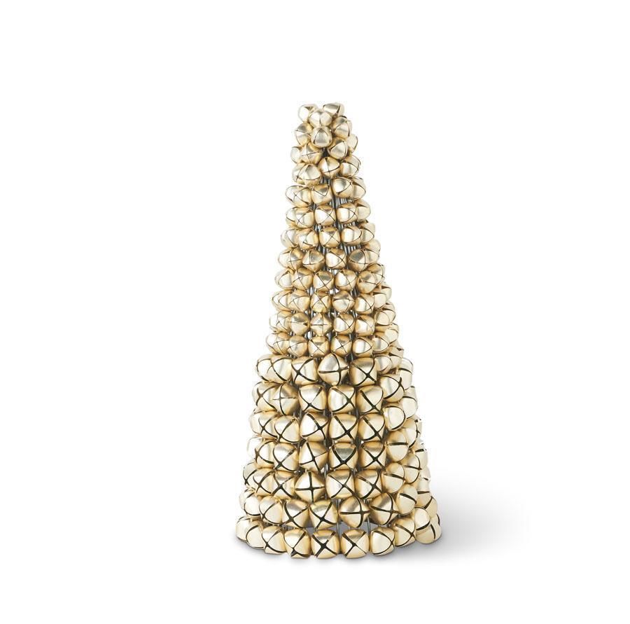 17 Inch Gold Jingle Bell Cone Tree