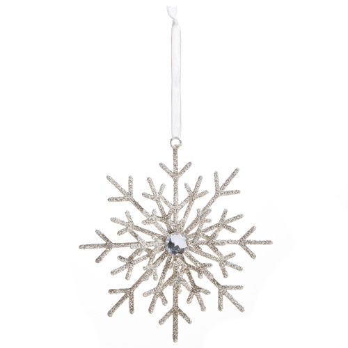 5&quot; Glittered Snowflake Ornament