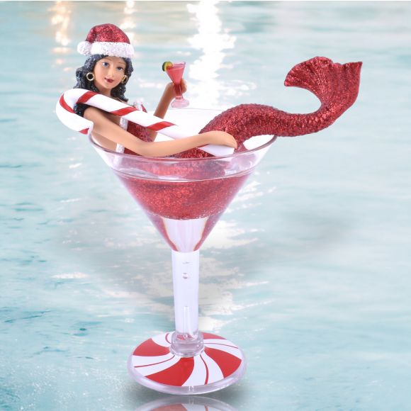 Miss Peppermintini Mermaid Ornament