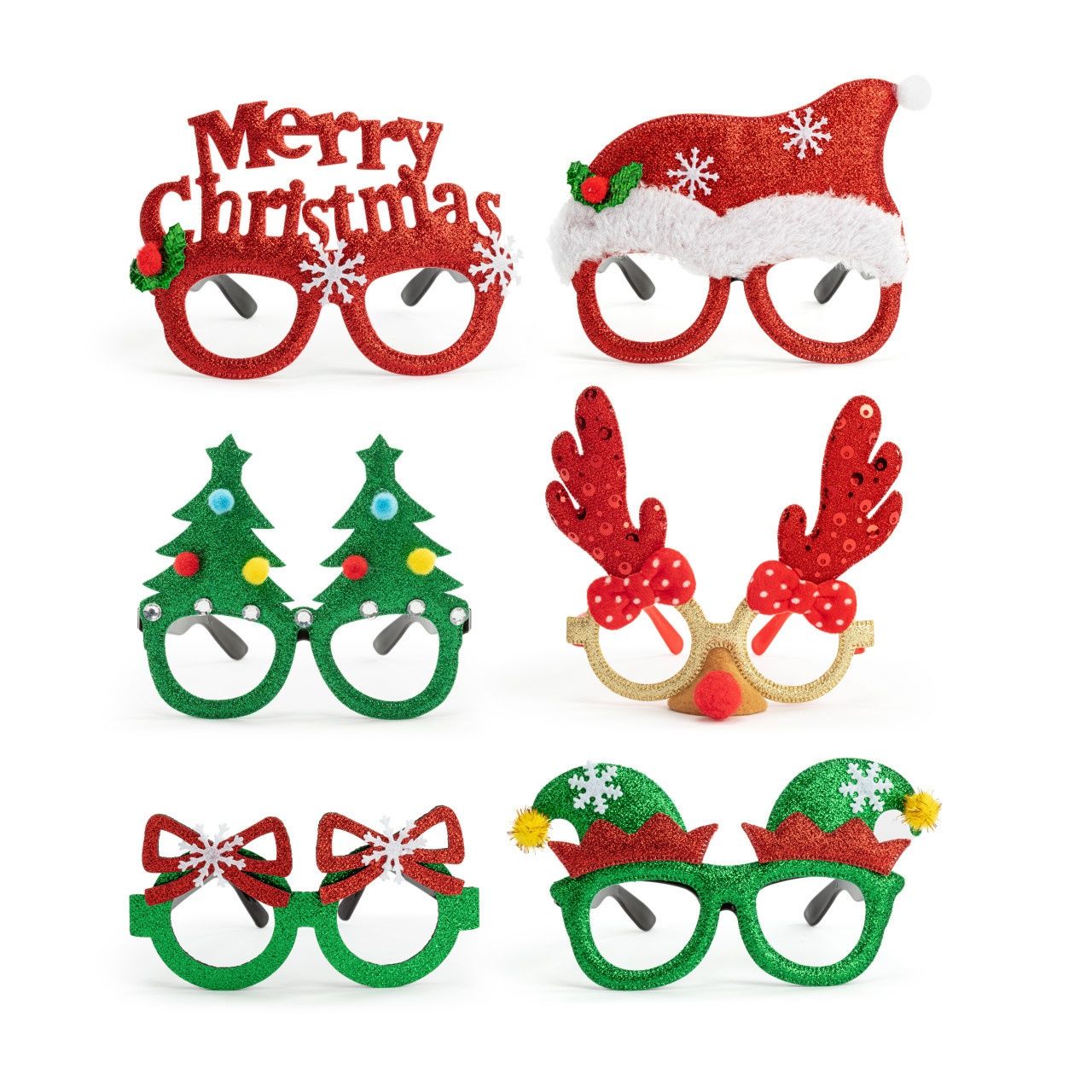 Assorted Merry Christmas Holiday Eye Glasses