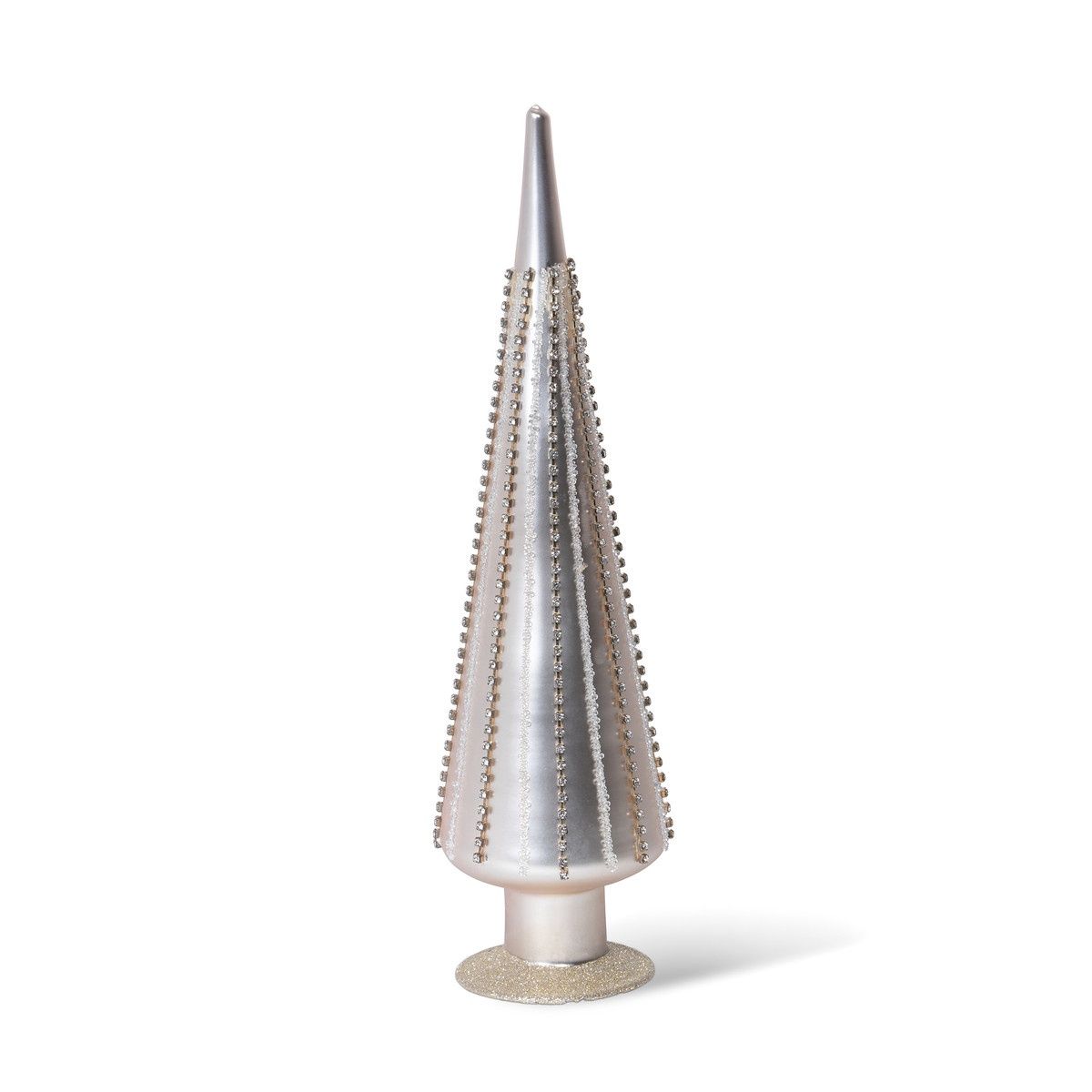 Rhinestone Embellished Glass Tree Finial