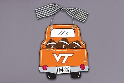  Virginia Tech Hokies Wooden Truck Ornament