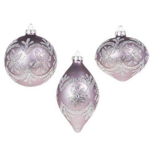 6&quot; Matte Amethyst Embellished Ornament