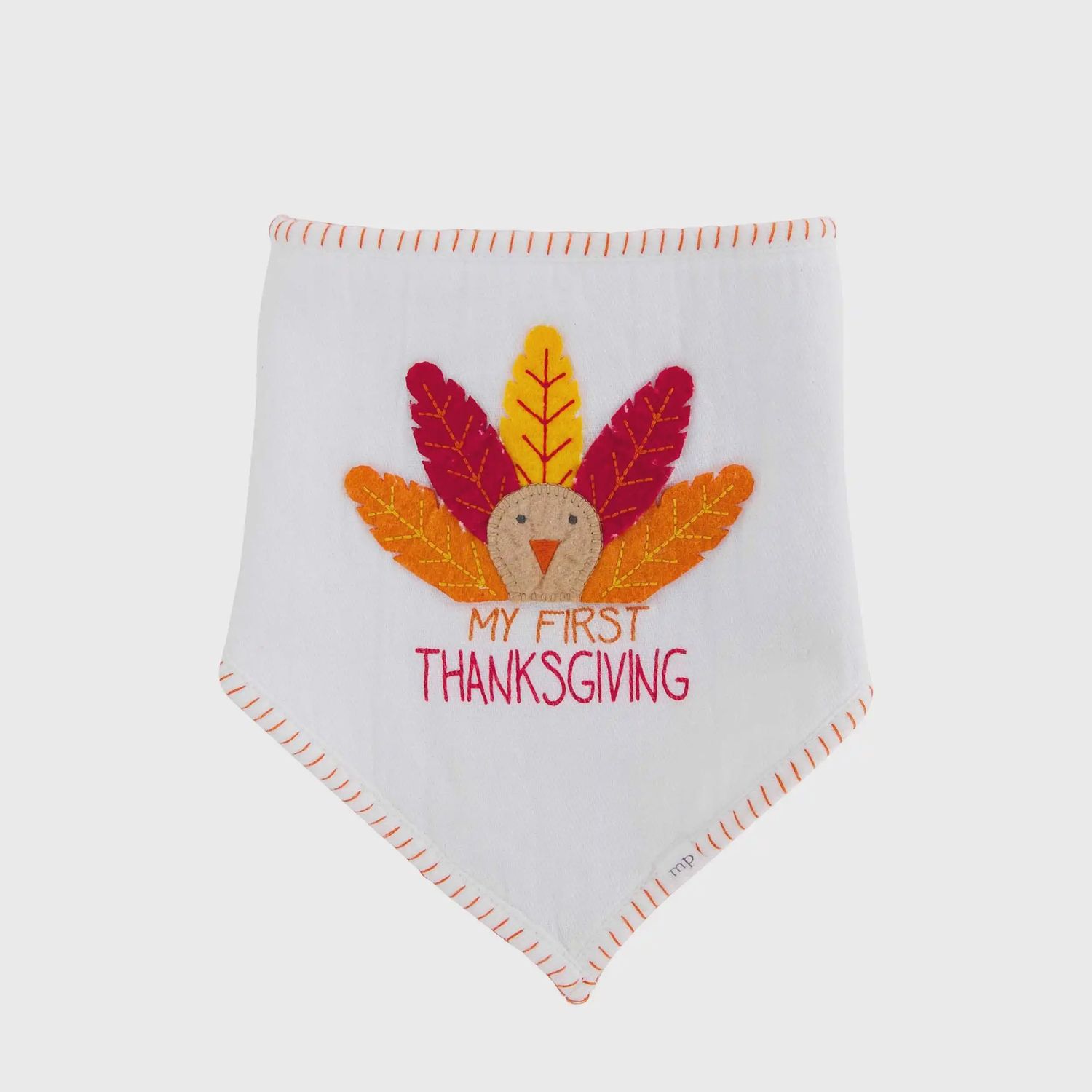 White My First Thanksgiving Bib