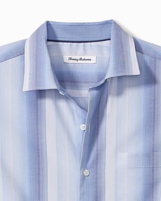 Lazlo Lux Ombré Stripe Long-Sleeve Shirt - Mazarine Blue