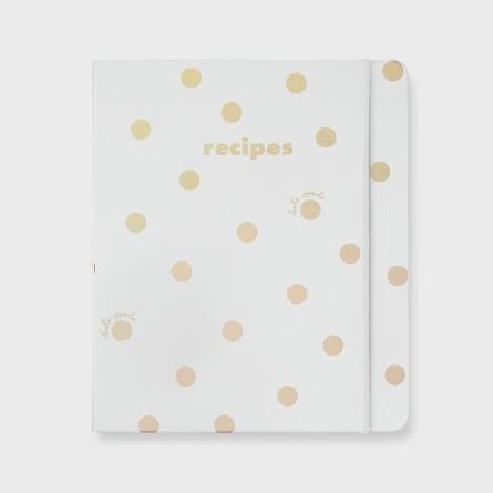 Kate Spade Recipe  Book Gold Dot