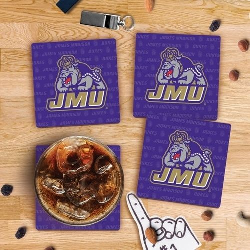 James Madison Dukes Color Logo Coaster