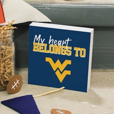 My Heart Belongs To West Virginia Mountaineers Word Block