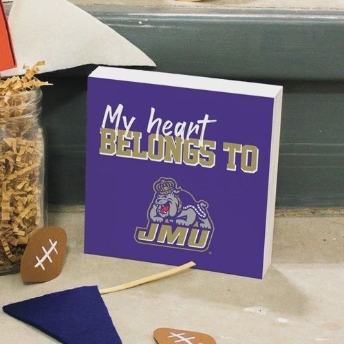 My Heart Belongs To James Madison Dukes Word Block