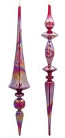Pink Trippy Finial Ornament