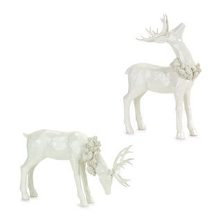 Resin Deer with Wreath