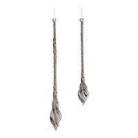 Silver Spiral Drop Ornament