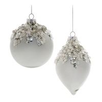 Silver Ornament with Jewels on Top