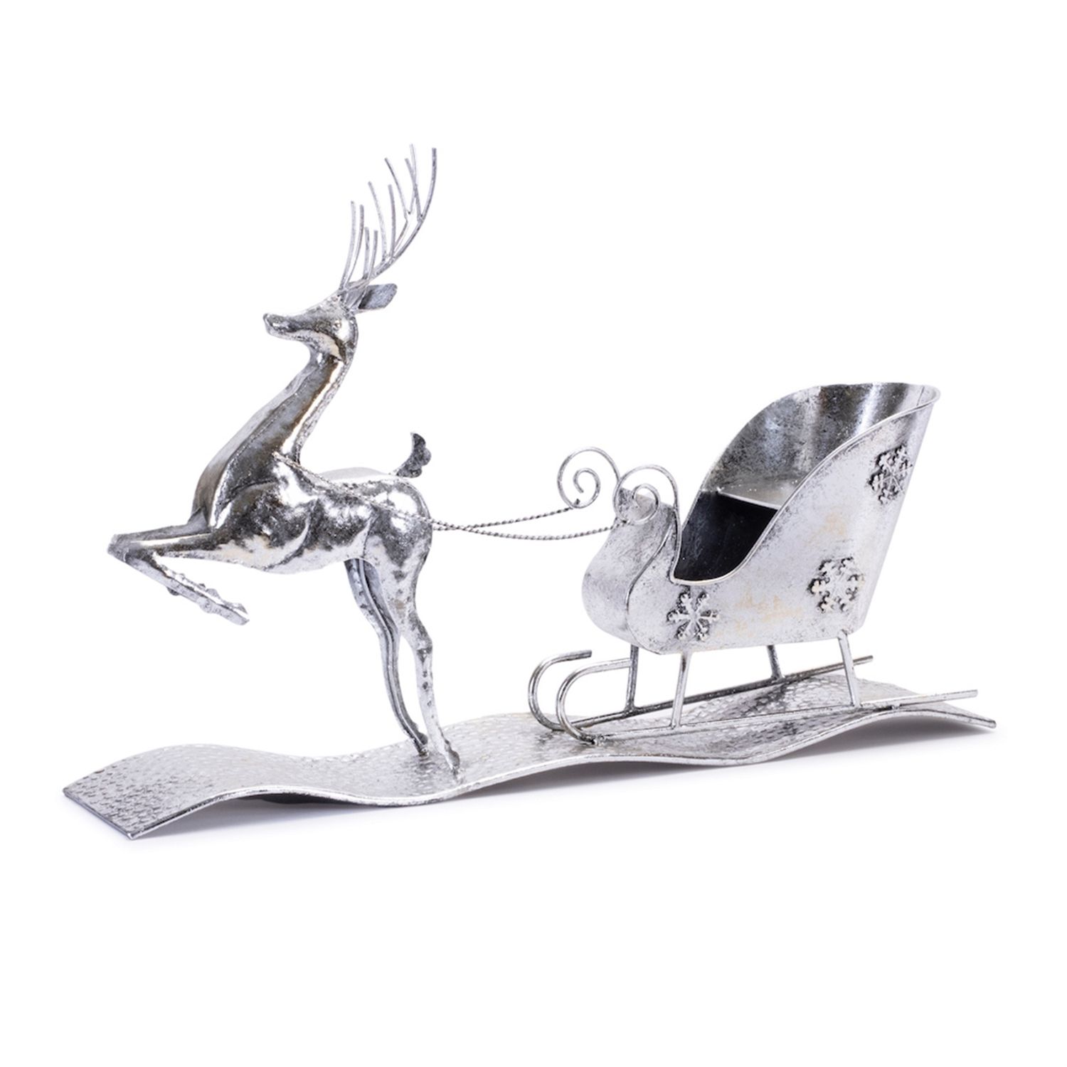 Iron Reindeer w/ Sleigh