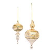 Silver and Gold Glitter Ornament