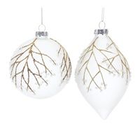 White Ornament with Branches