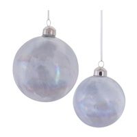 White Iridescent Ball Ornament