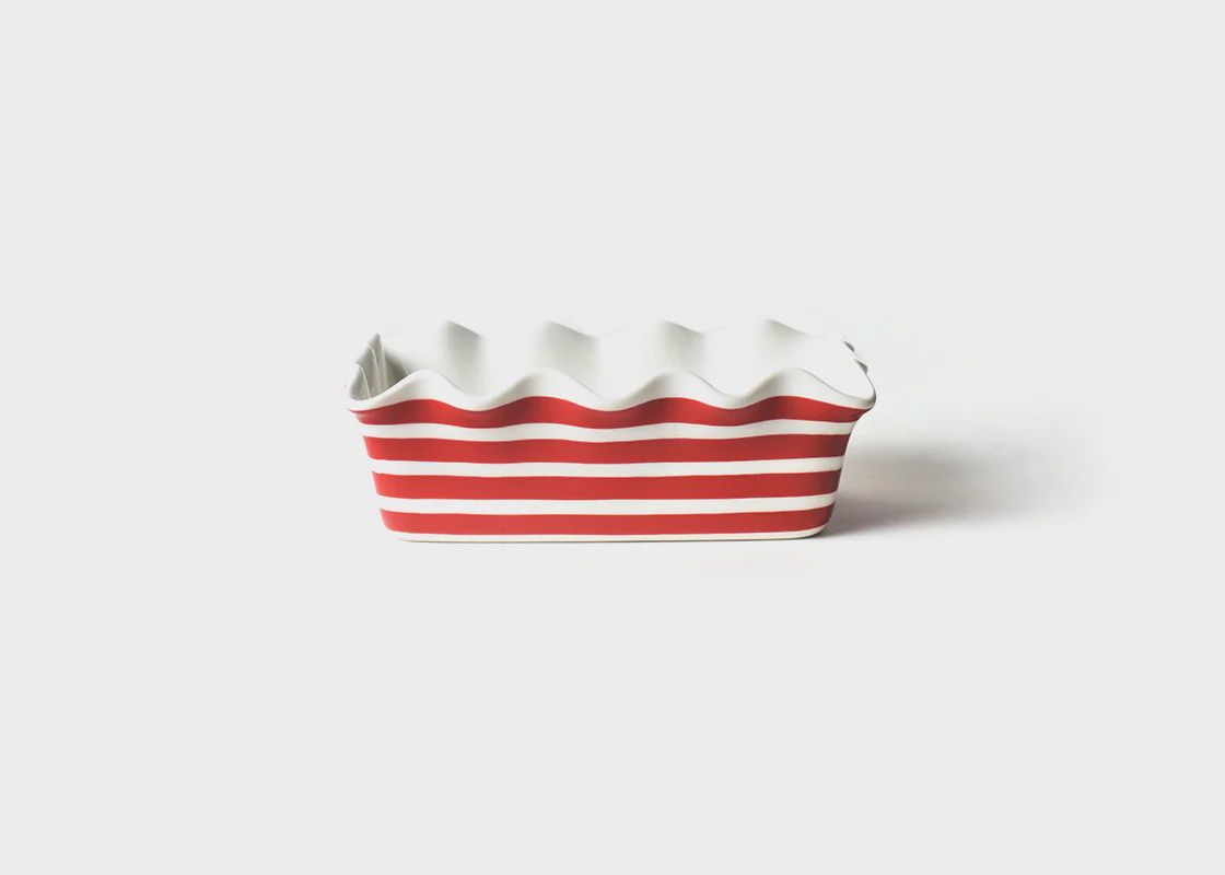Red Stripe Ruffle Loaf Pan
