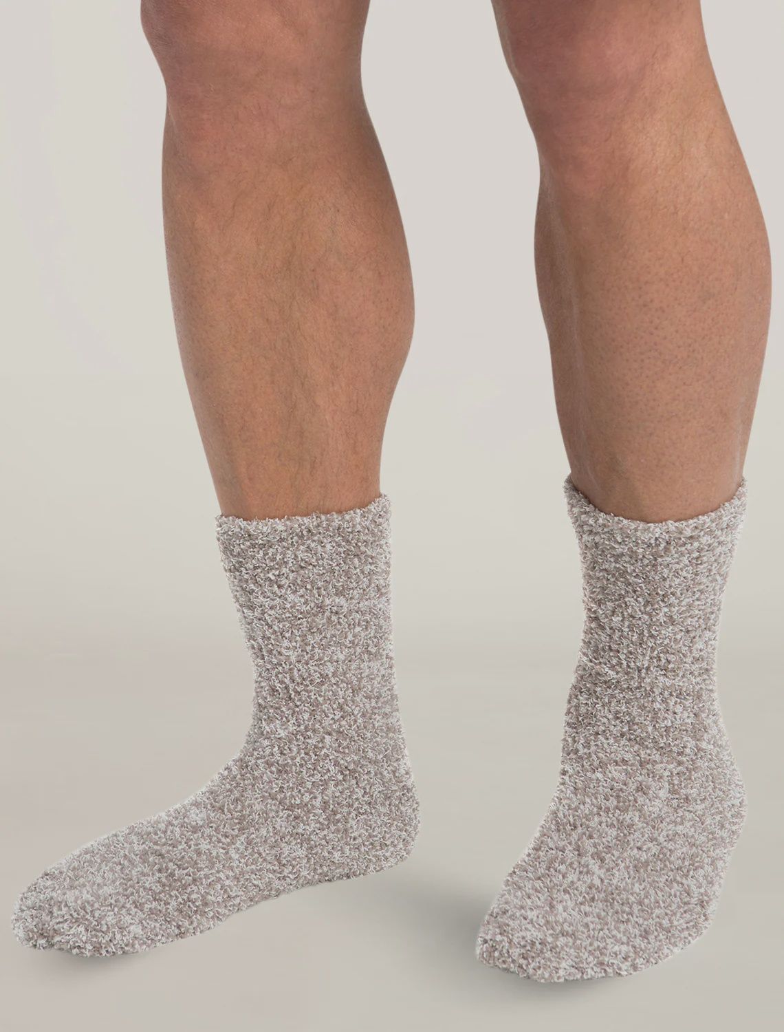 CozyChic® Heathered Men&#39;s Socks - Beach Rock/White