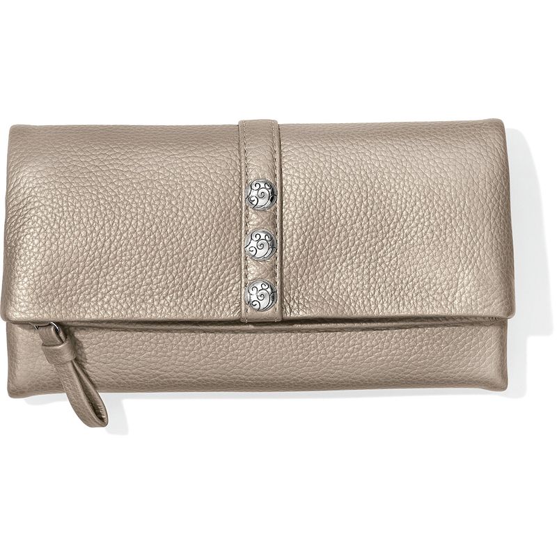Nolita Shimmer Large Wallet - Zinc Pearl