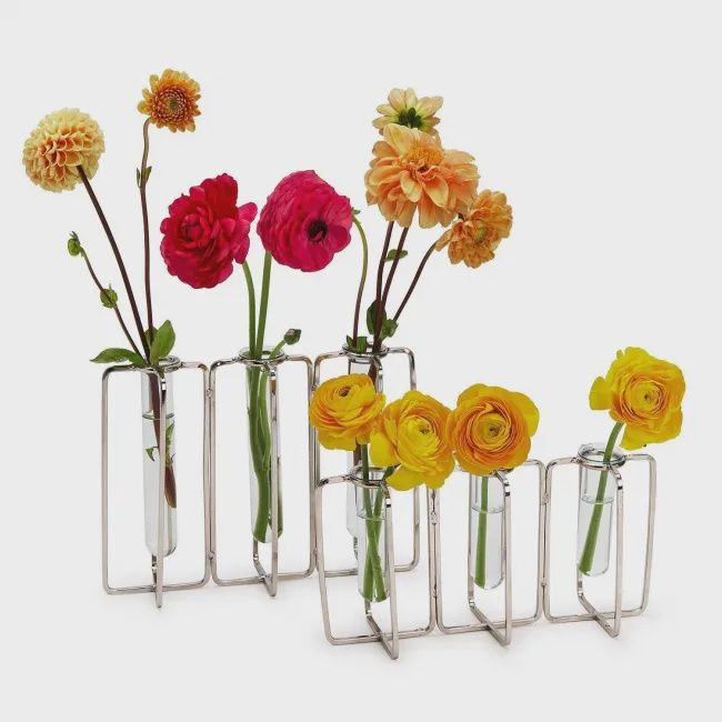 Lavoisier Three Set of  Silver Flower Vase