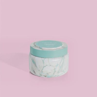 Capri Blue Coconut Santal Modern Marble Travel Tin Candle, 8.5oz