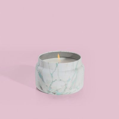 Capri Blue Coconut Santal Modern Marble Travel Tin Candle, 8.5oz