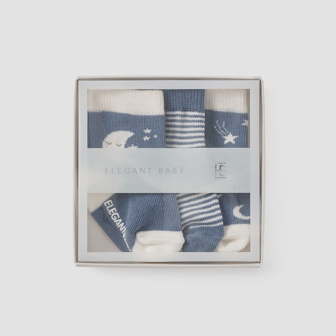 DNR-Celestial Non Slip Baby Sock Set 3pk