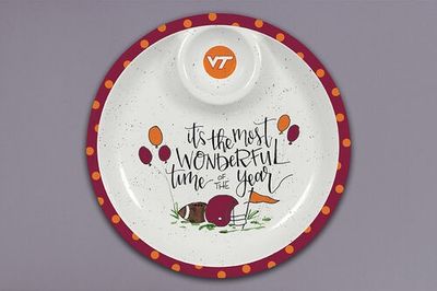 Virginia Tech Melamine Chip &amp; Dip Server