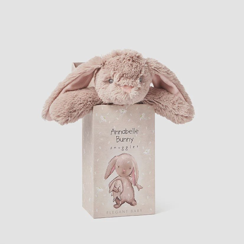 DNR-Bunny Snuggler Plush Security Blanket with Gift Box