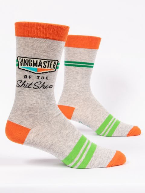 Ringmaster Of The Shit Show M-Crew Socks
