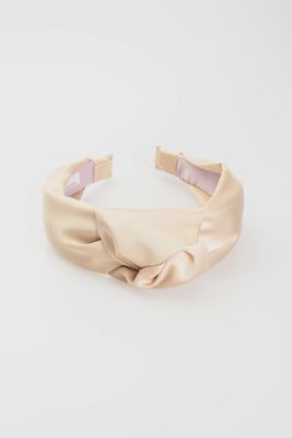 Satin Knot Headband - Ivory