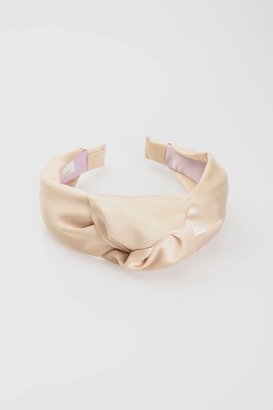Satin Knot Headband - Ivory