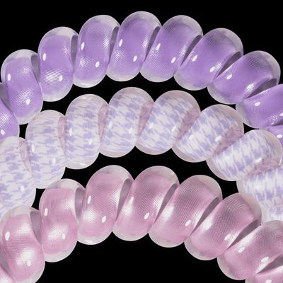 Pink Thistle Large Hair Ties