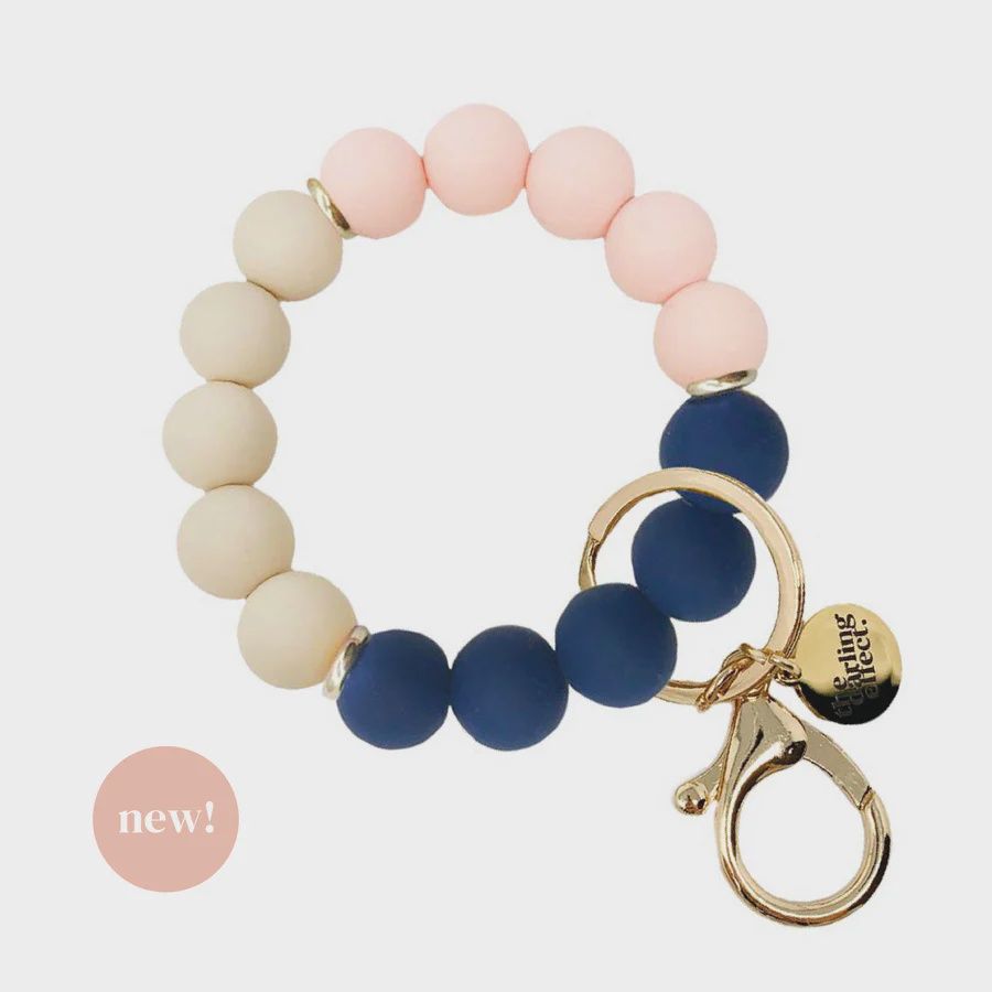 Hands-Free Silicone Beaded Keychain Wristlet - Beachy Keen