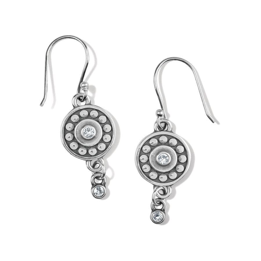 Pebble Dot Medali Reversible French Wire Earrings - April Crystal