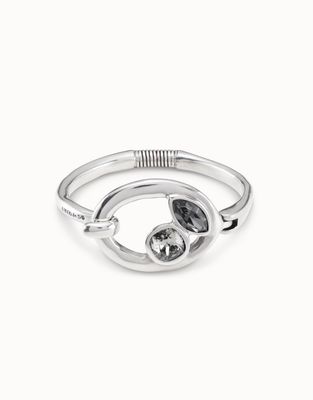 Uno de 50 Together bracelet from the Grateful Collection featuring an oval crystal centerpiece in studio lighting