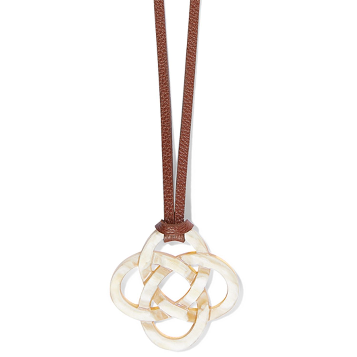 Interlok Horn Necklace Cream